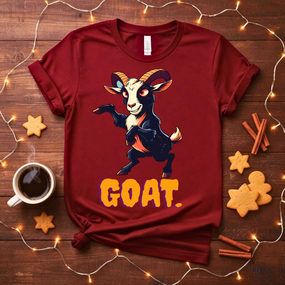 G.O.A.T. Animal Meme Funny T-Shirt with proud goat graphic