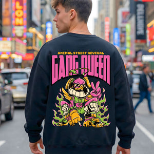 Gang Queen streetwear crewneck sweatshirt front view