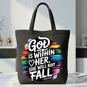 God Within Her Tote Bag by Memez Store – Christian cotton tote