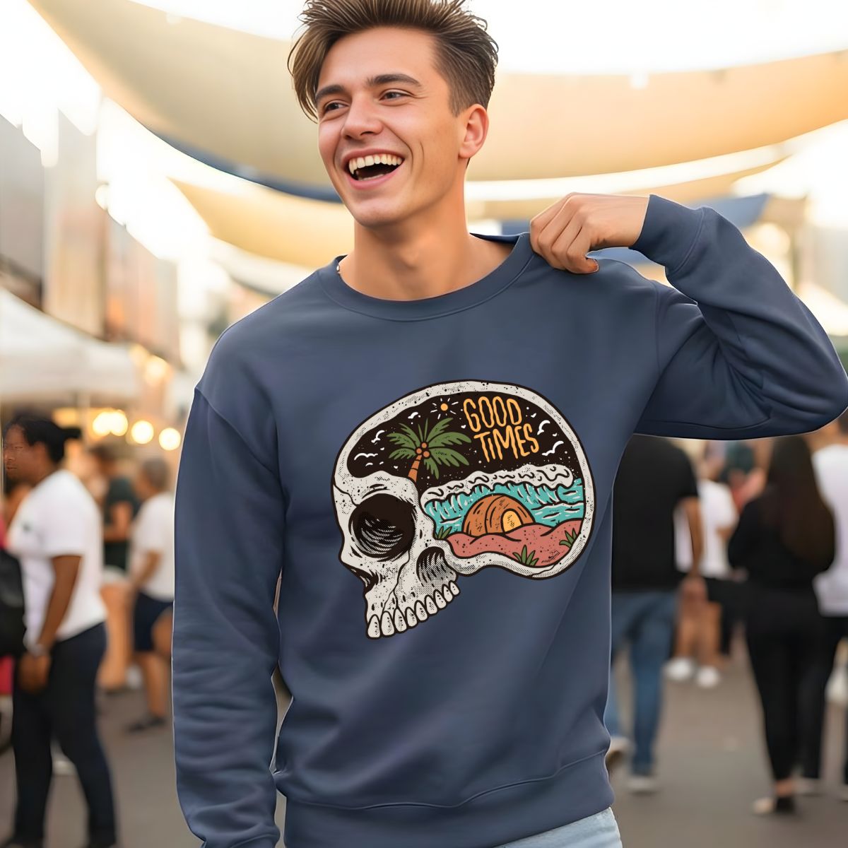 Good Time Streetwear Crewneck Sweatshirt front view