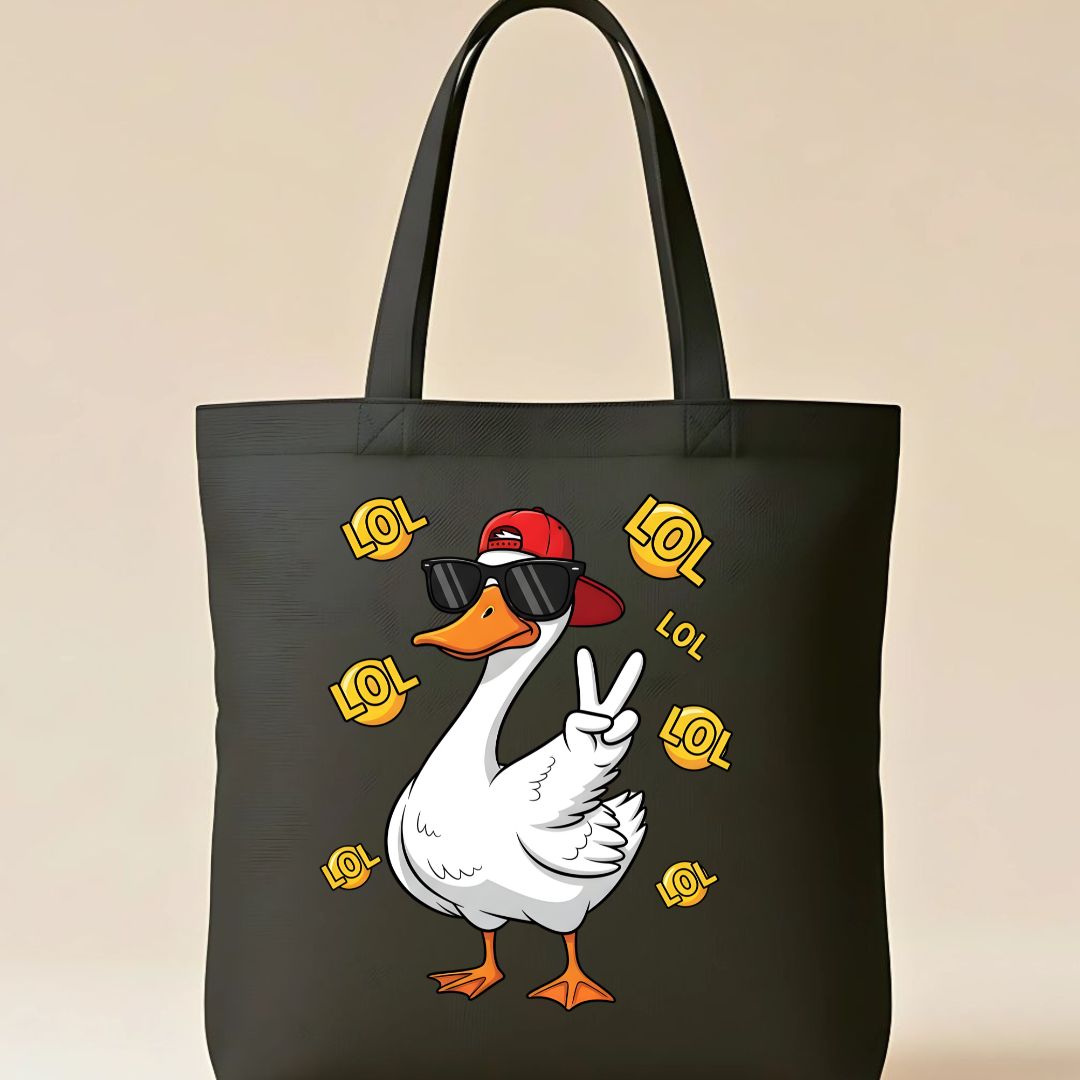 Goose Tote Bag with Untitled Goose Game design