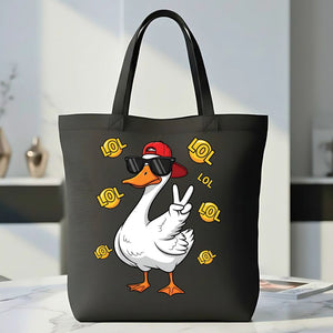 Goose Tote Bag with Untitled Goose Game design
