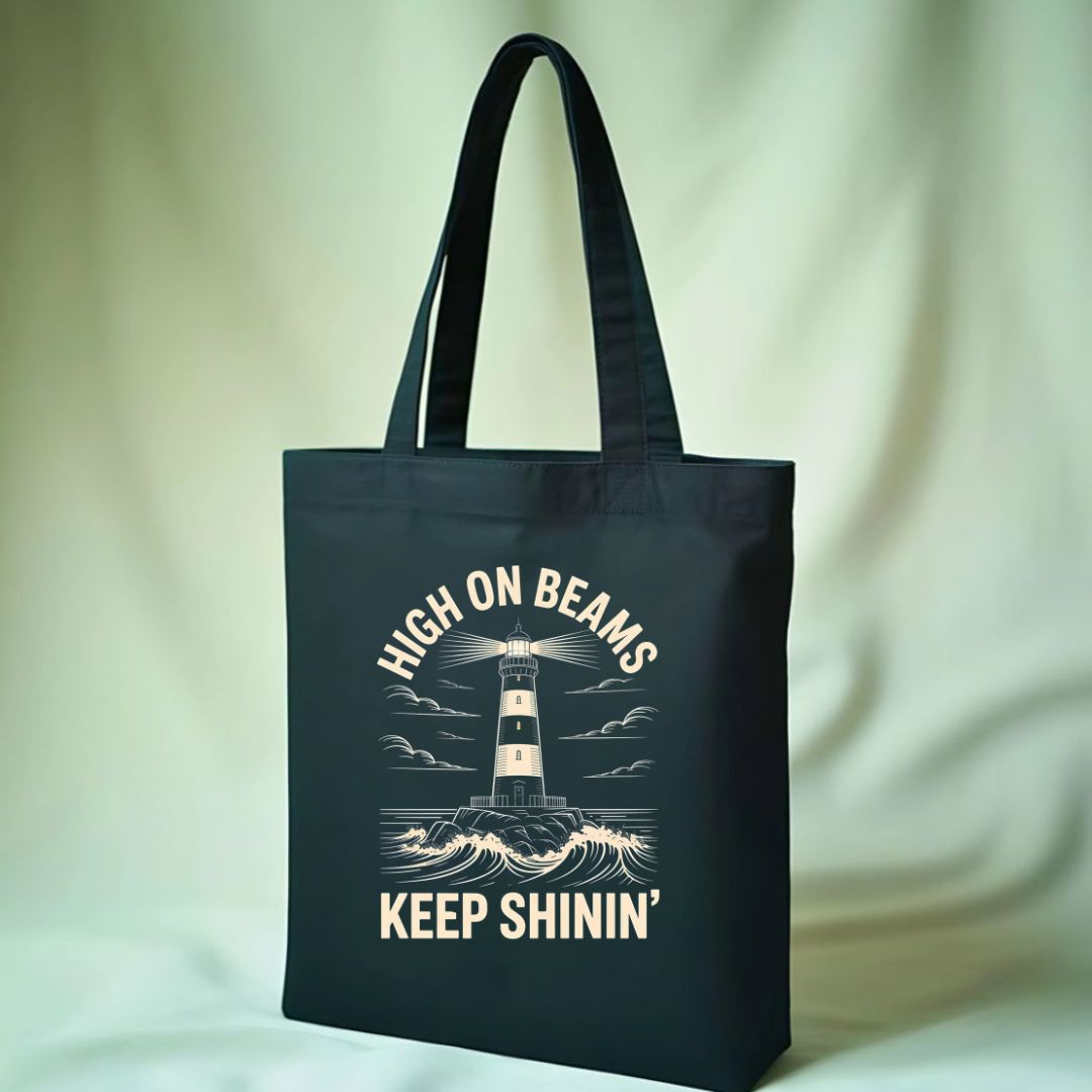 High On Beams Keep Shinin Meme Tote Bag