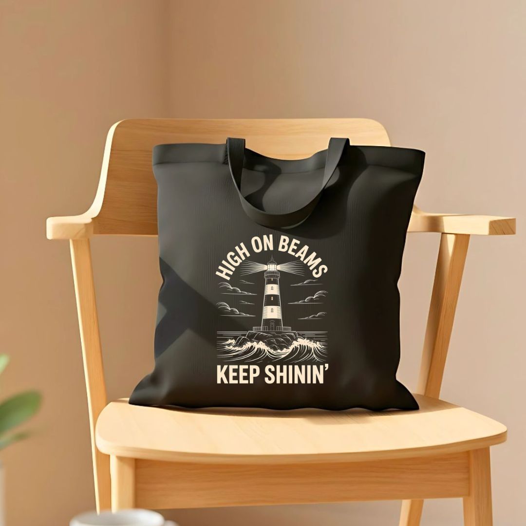 High On Beams Keep Shinin Meme Tote Bag