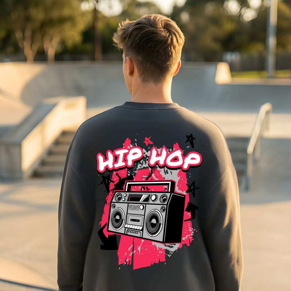 Hip hop streetwear crewneck sweatshirt urban pullover