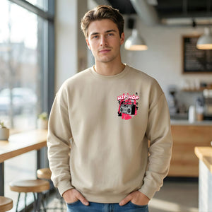 Hip hop streetwear crewneck sweatshirt urban pullover