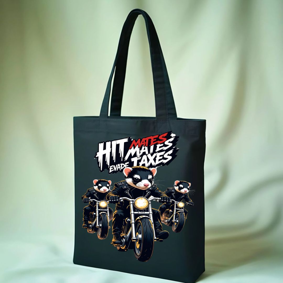 Hit Max Raccoon Tote Bag with funny determined raccoon meme