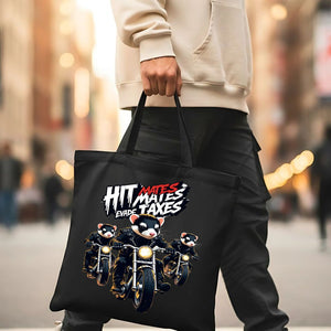 Hit Max Raccoon Tote Bag with funny determined raccoon meme