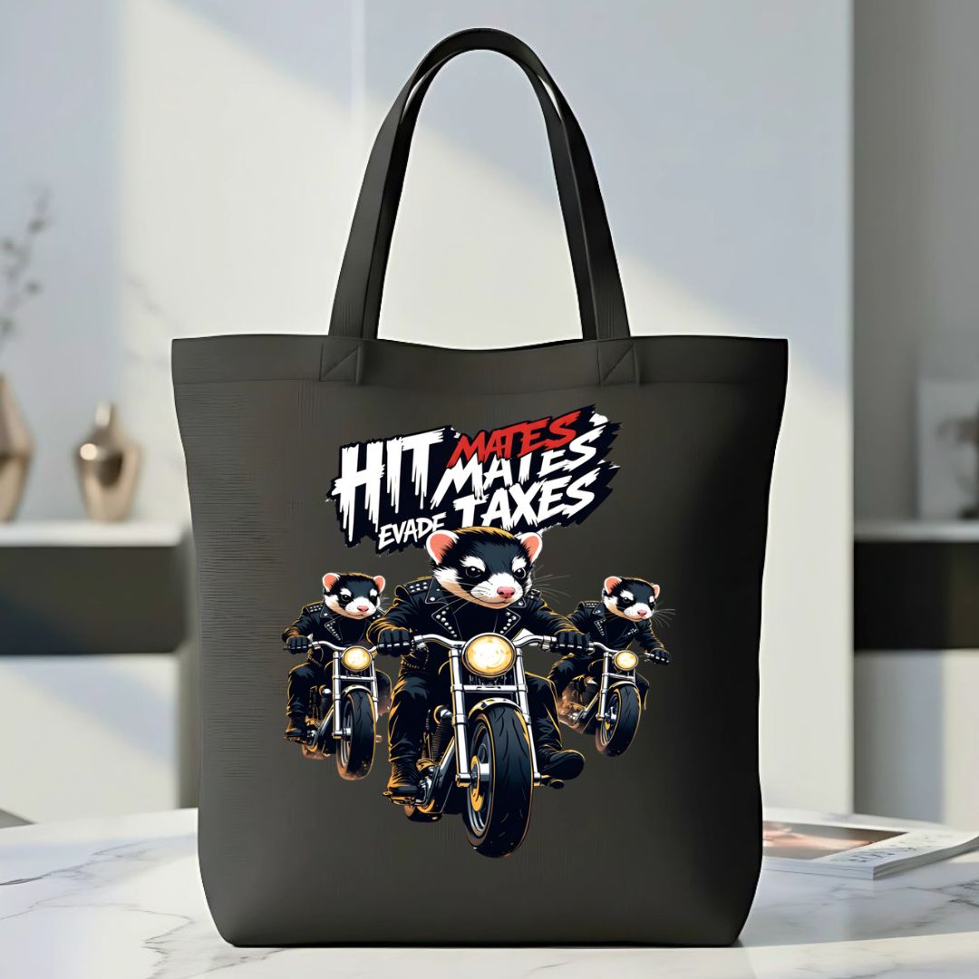 Hit Max Raccoon Tote Bag with funny determined raccoon meme