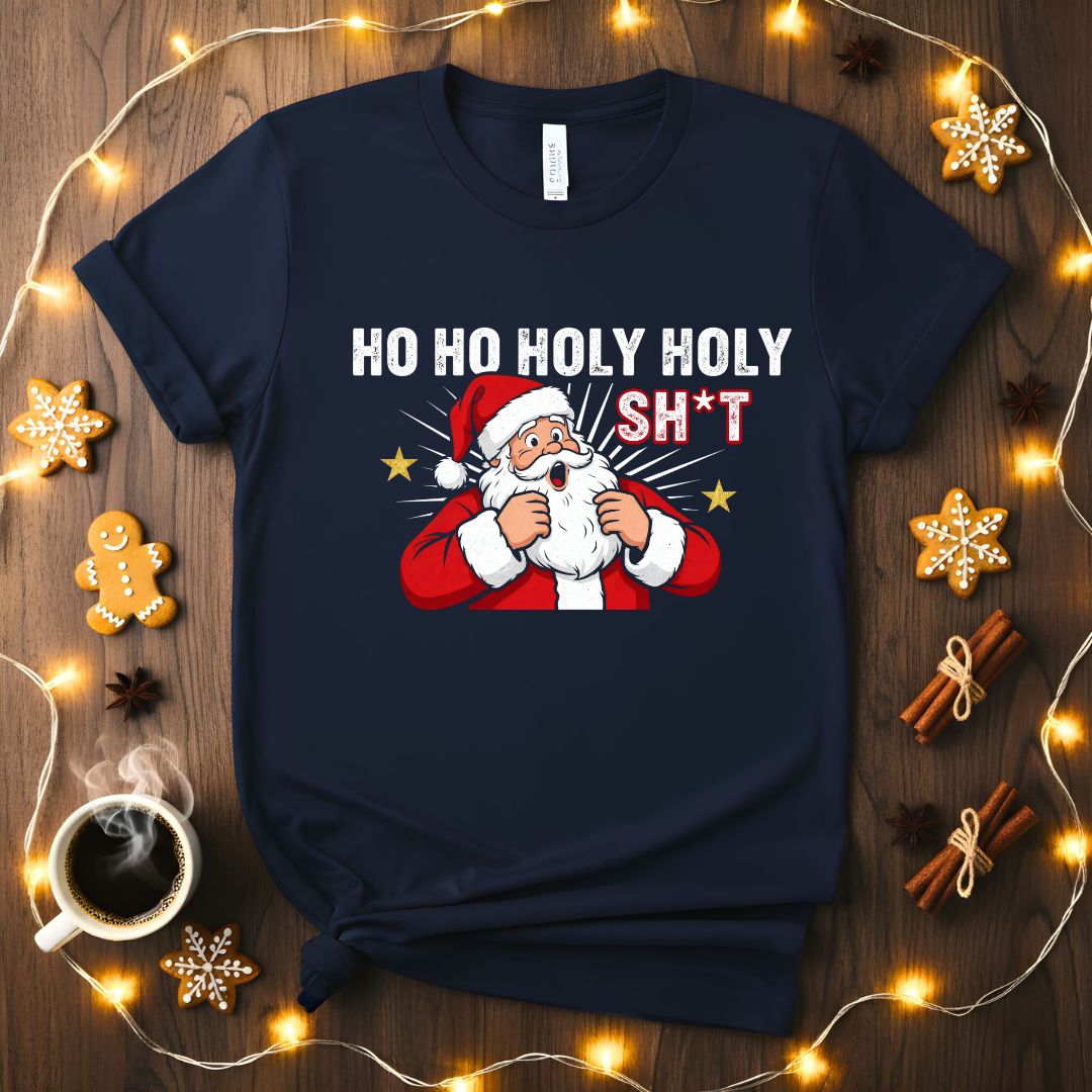 Ho Ho Holy Funny Surprised Christmas T-Shirt