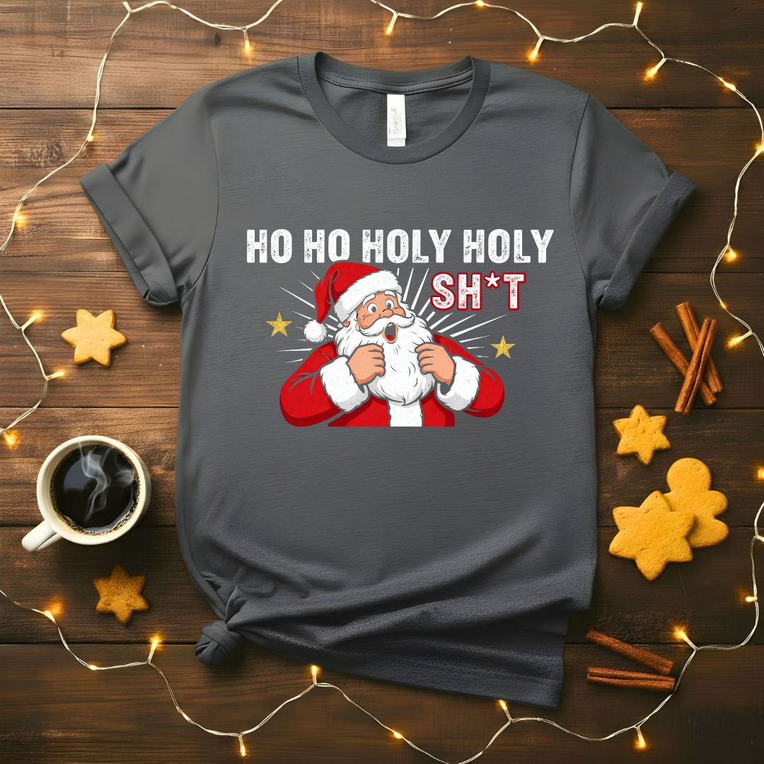 Ho Ho Holy Funny Surprised Christmas T-Shirt