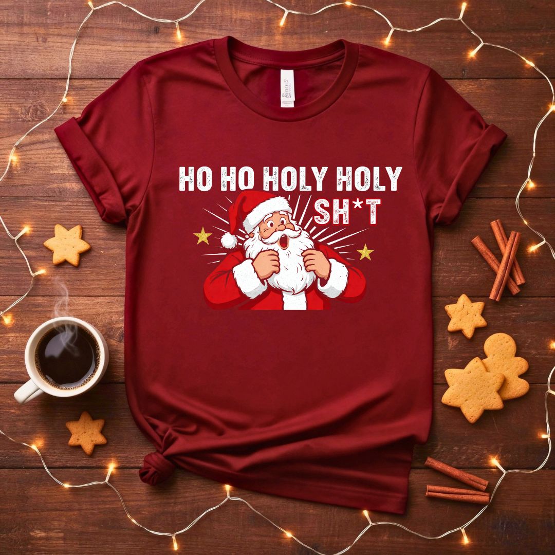 Ho Ho Holy Funny Surprised Christmas T-Shirt