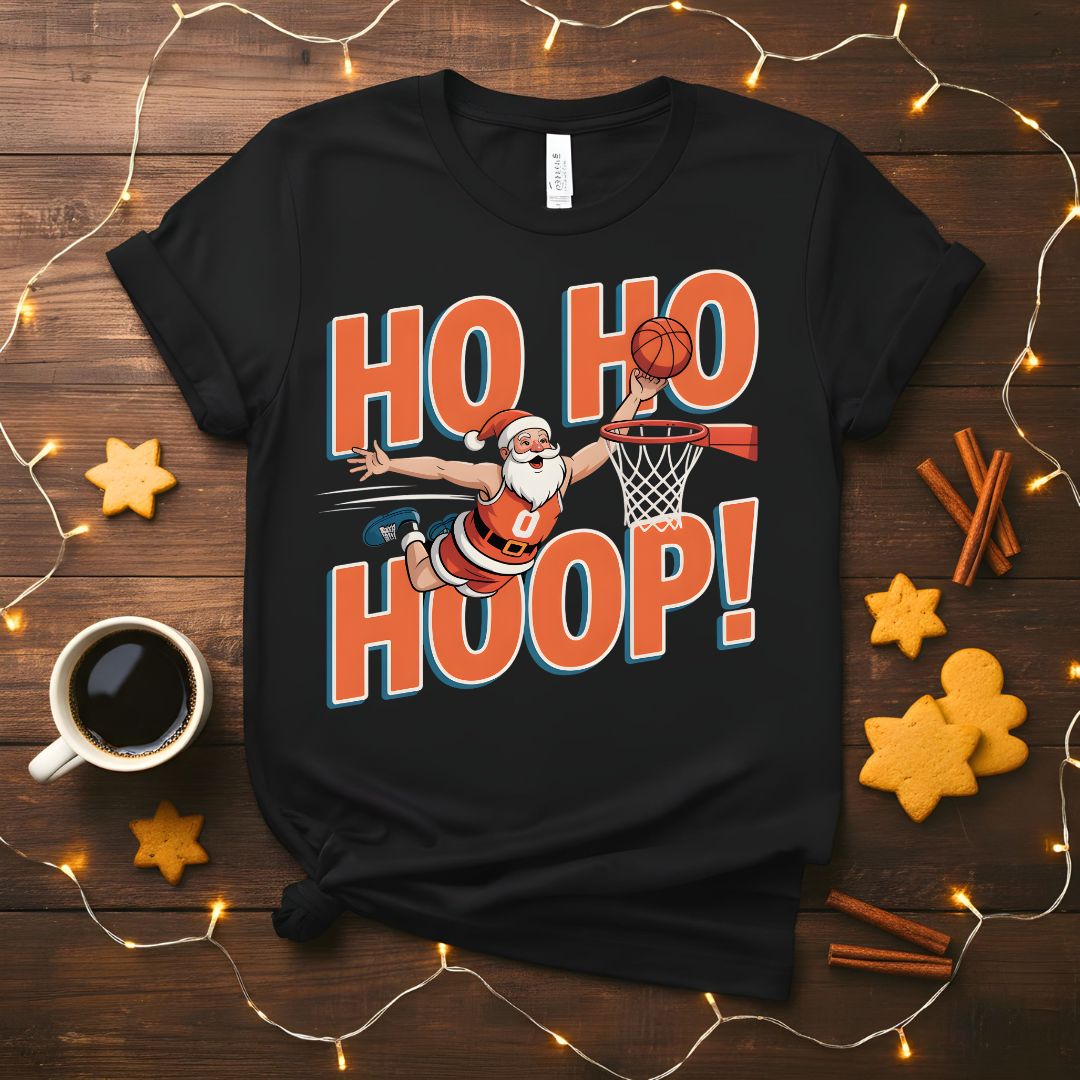 Ho Ho Hoop Basketball Funny Christmas T-Shirt
