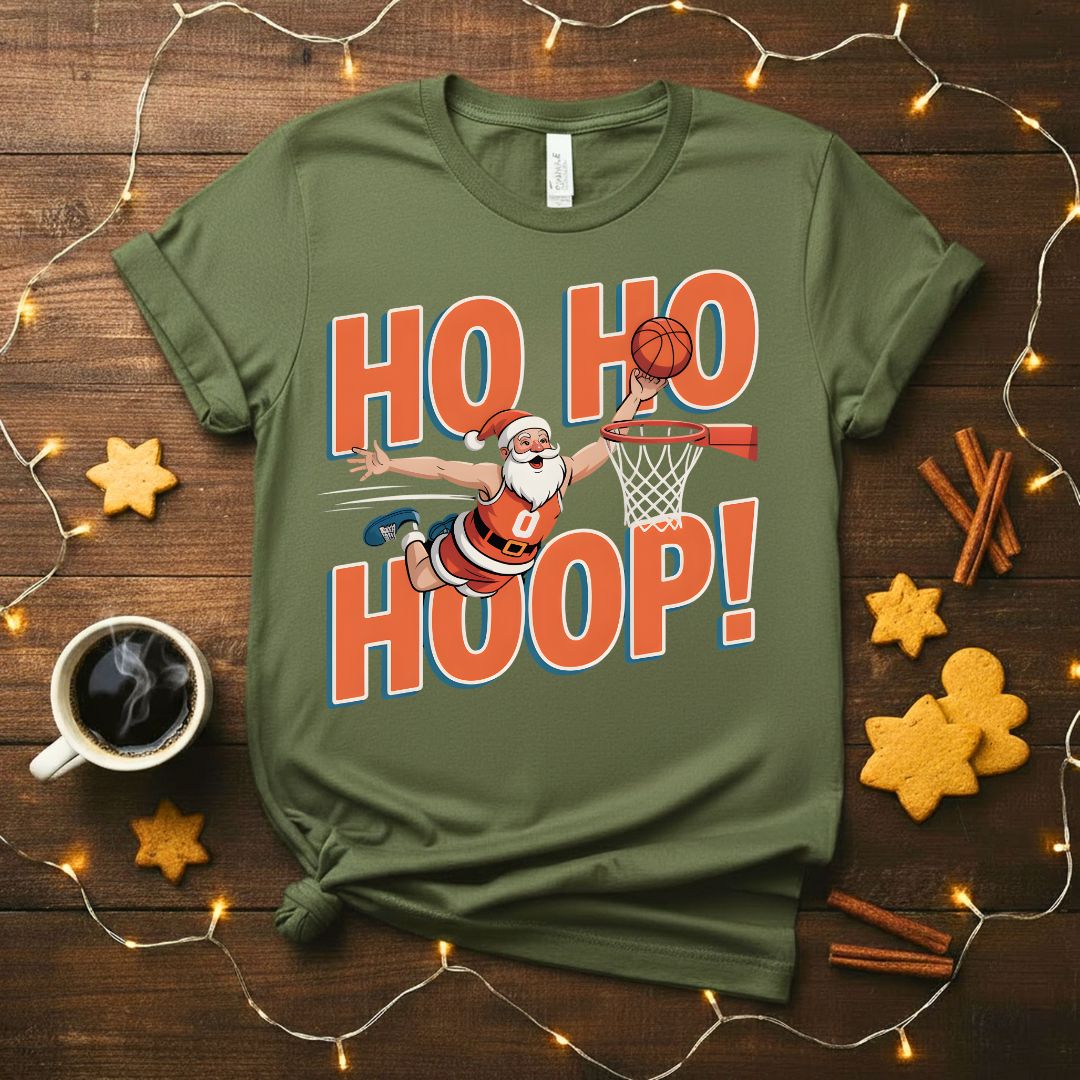 Ho Ho Hoop Basketball Funny Christmas T-Shirt