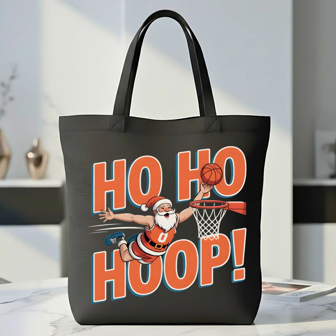 Ho Ho Hoop Basketball Funny Tote Bag