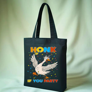 Honk If You Party Tote Bag with retro design