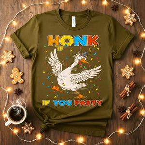 Honk if You Party Meme Funny T-Shirt with car horn humor