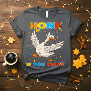 Honk if You Party Meme Funny T-Shirt with car horn humor