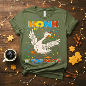 Honk if You Party Meme Funny T-Shirt with car horn humor
