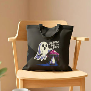 I Am Here for Boo Halloween Tote Bag with Cute Ghost