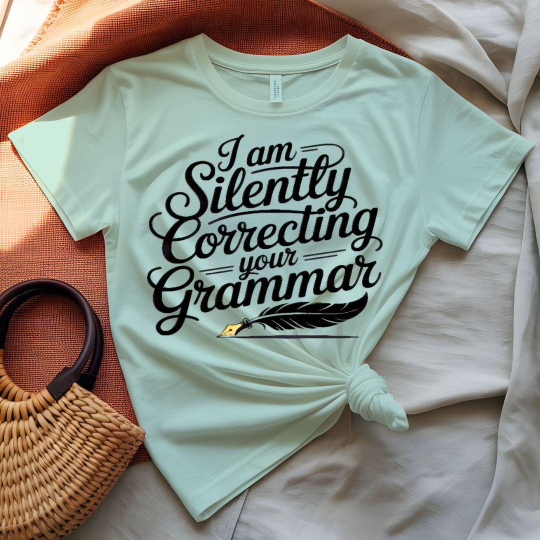 I Am Silently Coerecting Your Grammer Ironic T-Shirt