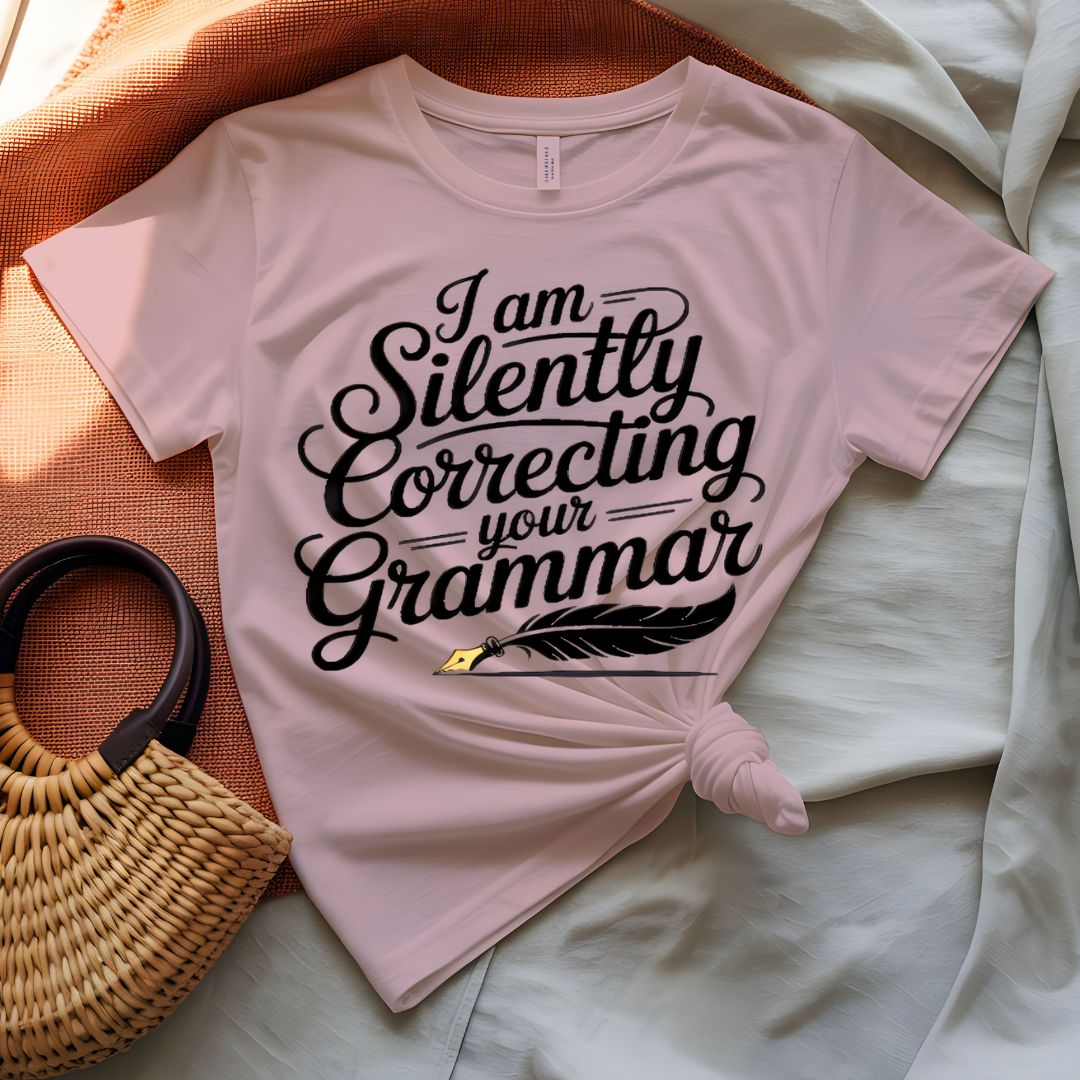 I Am Silently Coerecting Your Grammer Ironic T-Shirt