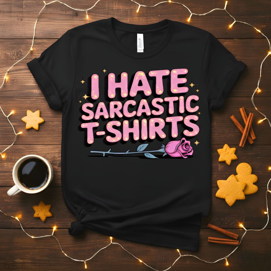 I Hate Sarcastic T-Shirts Ironic Humor Tee