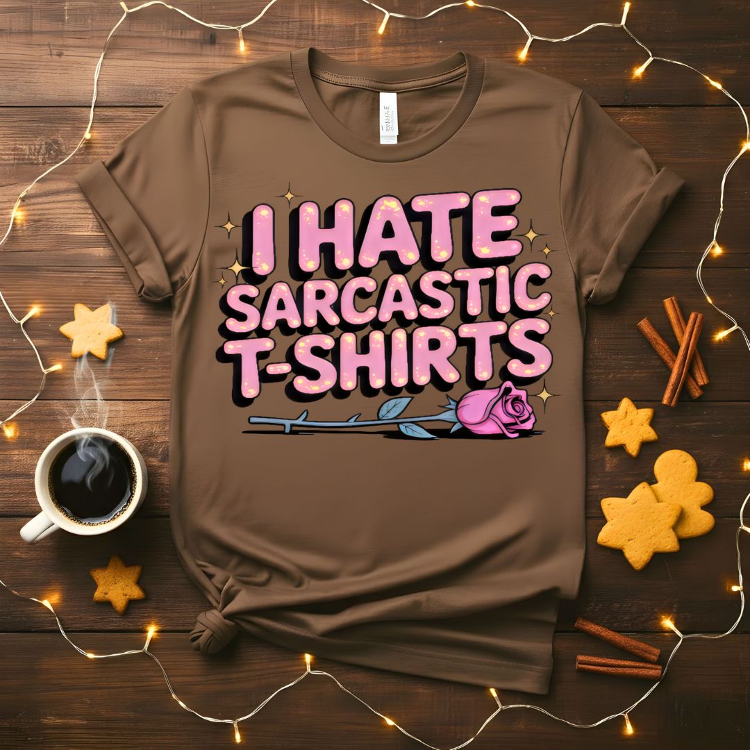 I Hate Sarcastic T-Shirts Ironic Humor Tee