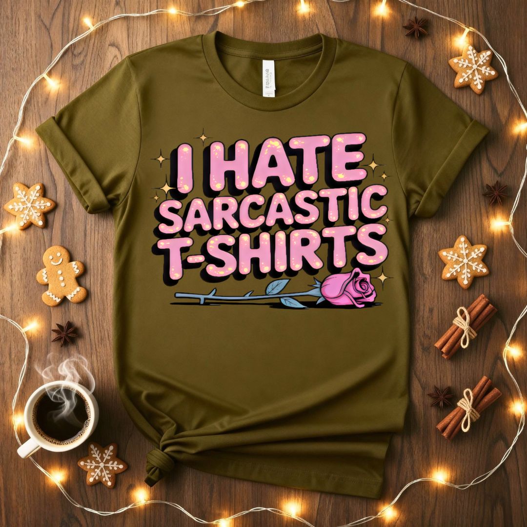 I Hate Sarcastic T-Shirts Ironic Humor Tee