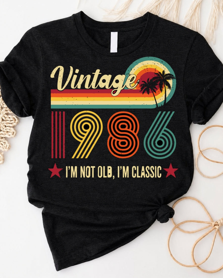 I am not old I am vintage t-shirt with witty retro graphic design