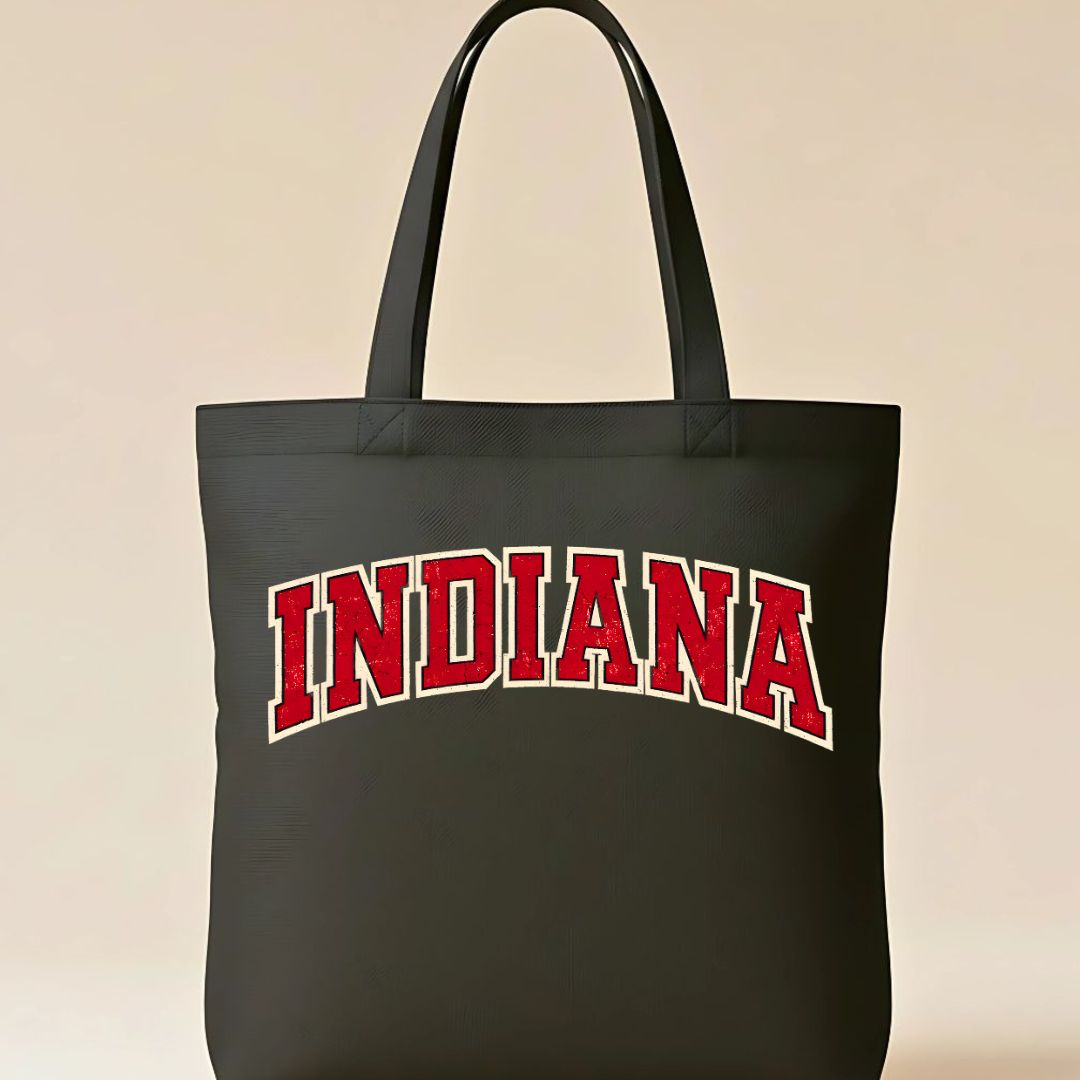 Indiana State Outline Tote Bagg