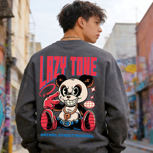Lazy Tone streetwear crewneck sweatshirt front view