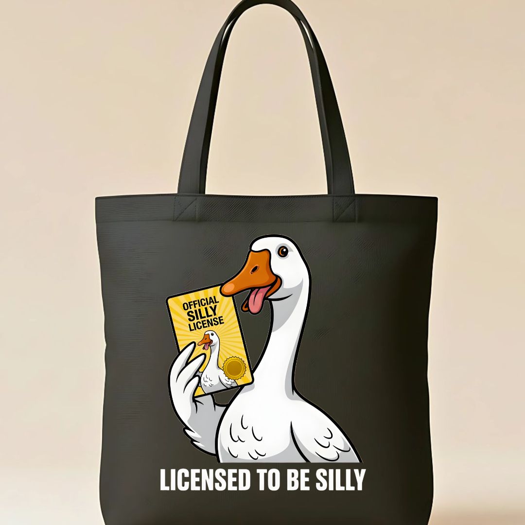 License To Be Silly Tote Bag with official meme design
