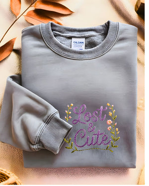 “Minimalist embroidered Lost and Cute sweatshirt unisex