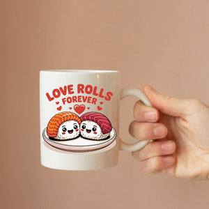 Love Rolls Sushi Lovers Funny Mug By Memez Store 