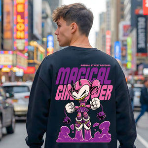 Magical graver animal street revival crewneck sweatshirt