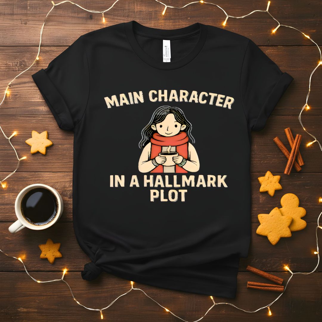 Main Character In A Hallmark Plot Funny T-Shirt