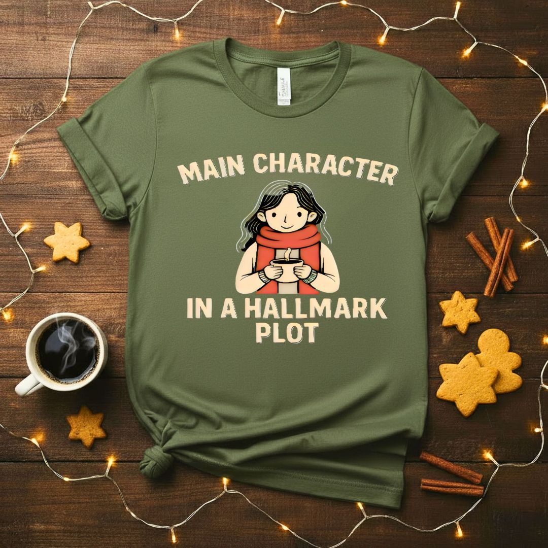 Main Character In A Hallmark Plot Funny T-Shirt