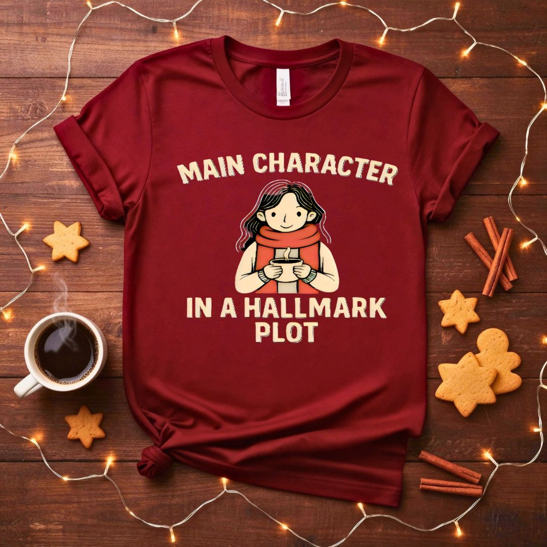 Main Character In A Hallmark Plot Funny T-Shirt