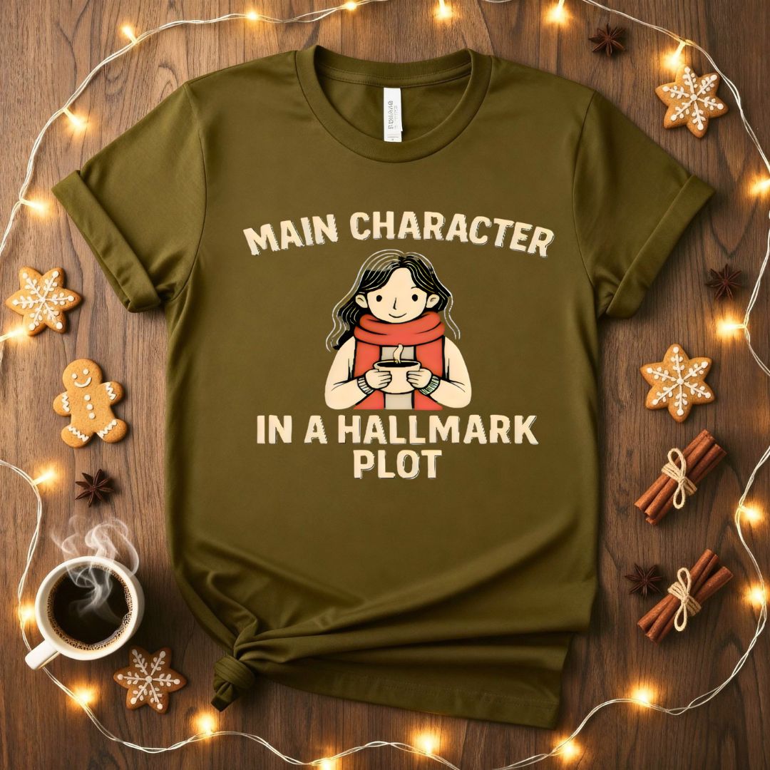 Main Character In A Hallmark Plot Funny T-Shirt