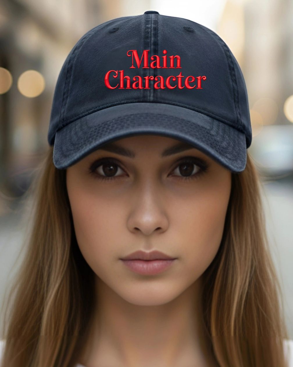 Main Character embroidered dad hat cotton unisex streetwear