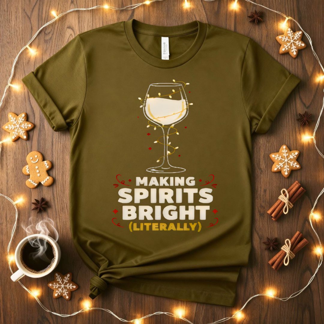 Making Spirit Bright Festive Christmas T-Shirt