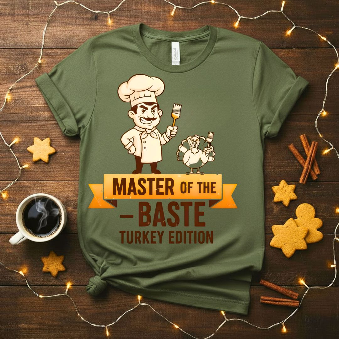Master of Baste funny cooking pun t-shirt