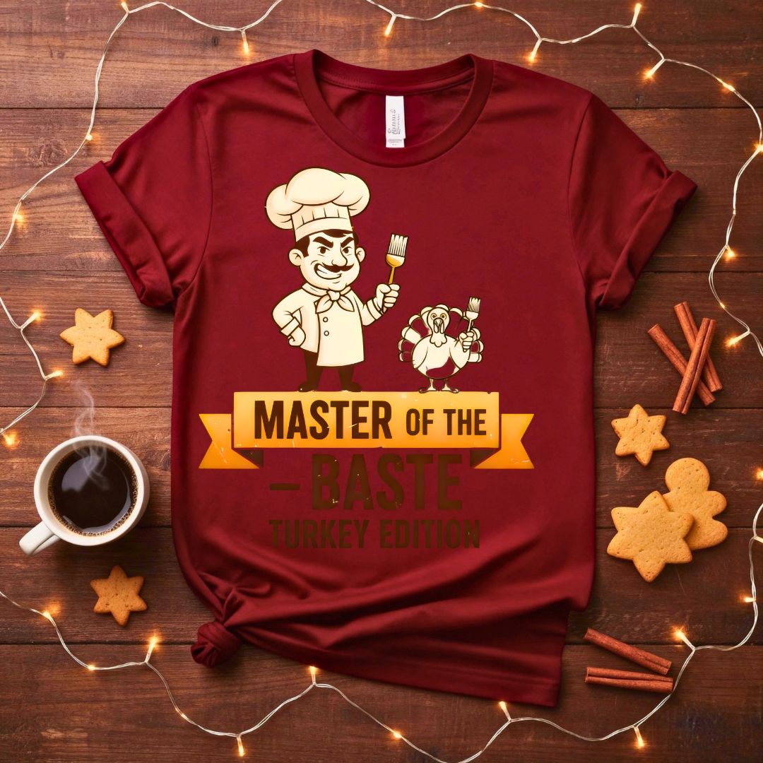 Master of Baste funny cooking pun t-shirt