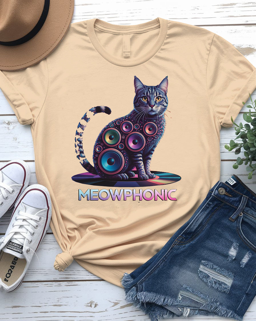 Meowphonic Tee – Funny Cat Lovers Shirt