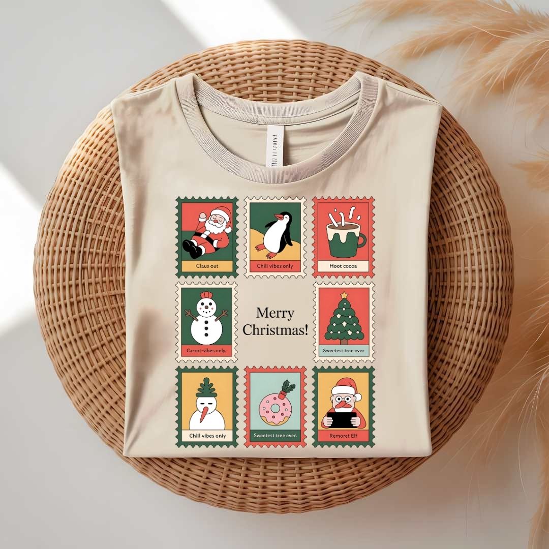 Merry Christmas Stamp Meme T-Shirt