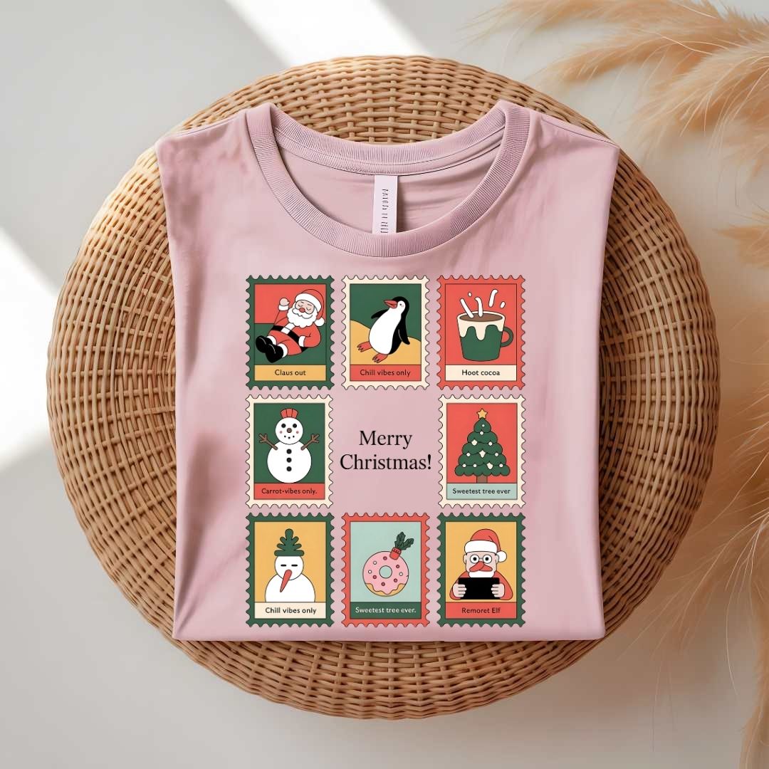 Merry Christmas Stamp Meme T-Shirt