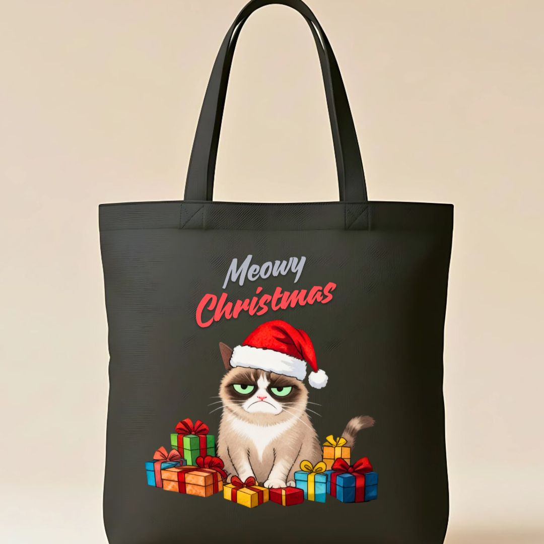 Merry Christmas Tote Bag with classic holiday design