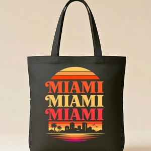 Miami City Skyline Graphic Tote Bag
