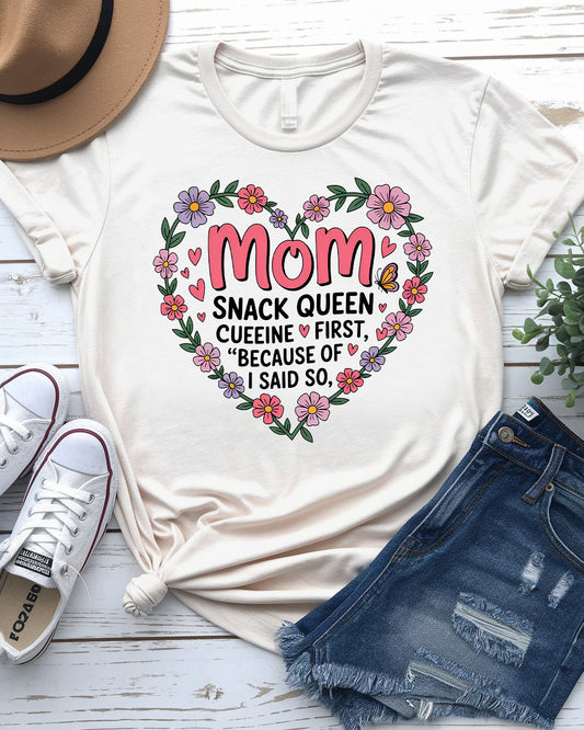 MoM Snack Queen – Funny Meme Tee by Memez Store